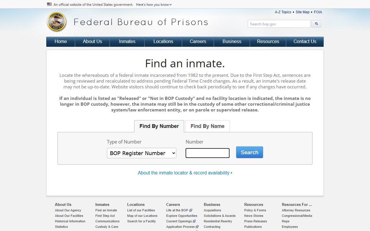 Dickinson County inmate records federal inmate locator